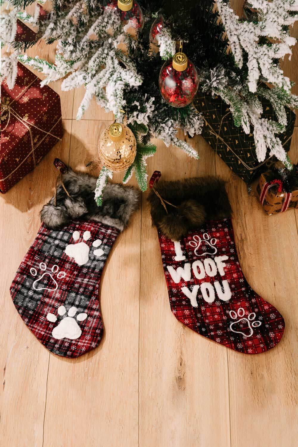 2-Pack Plush Christmas Stockings