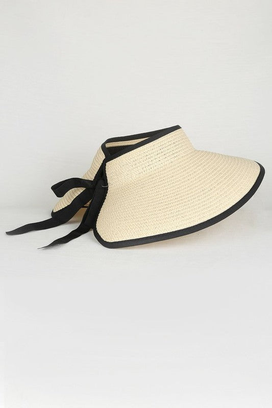 STRAW VISOR SUN HAT